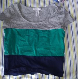 Tri colored crop top